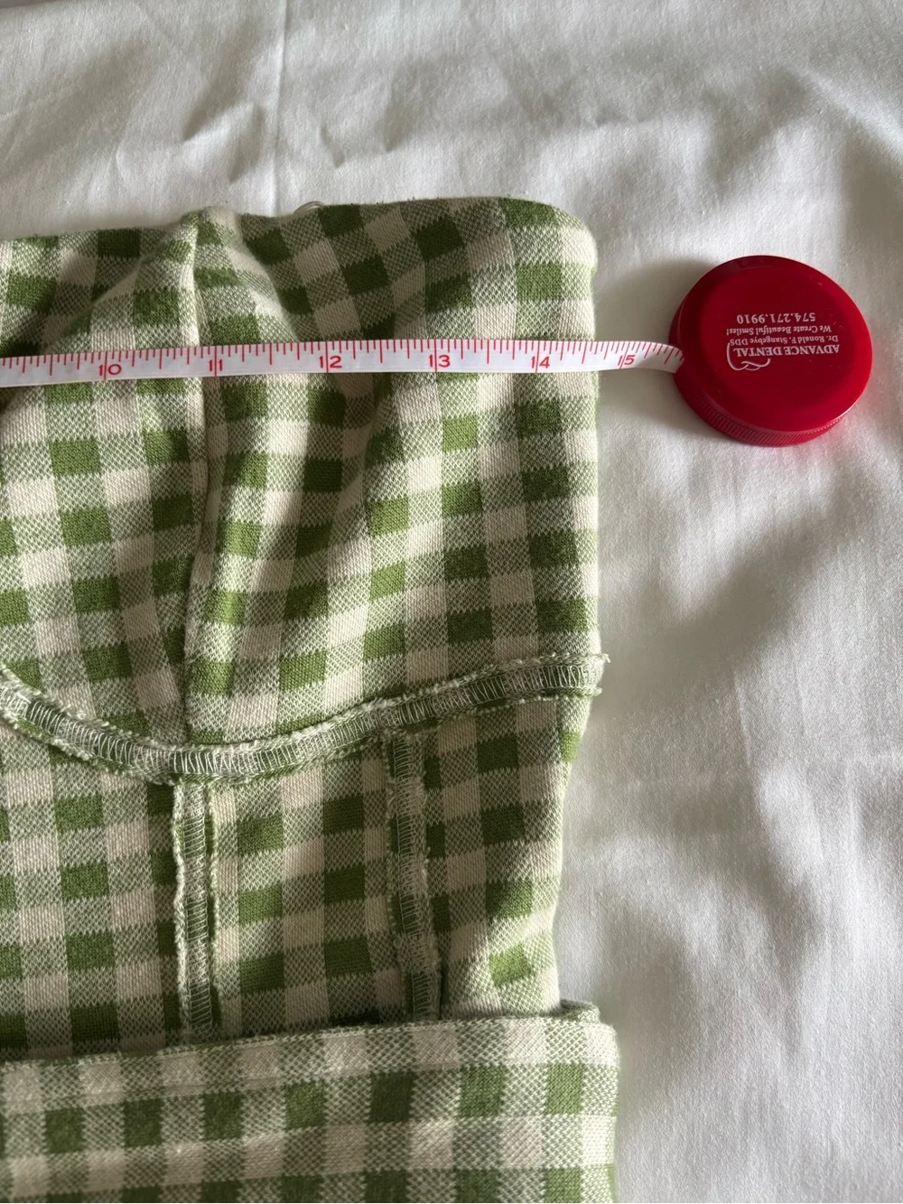 Free People Strapless Gingham Belted Midi Romper in Light Green and White